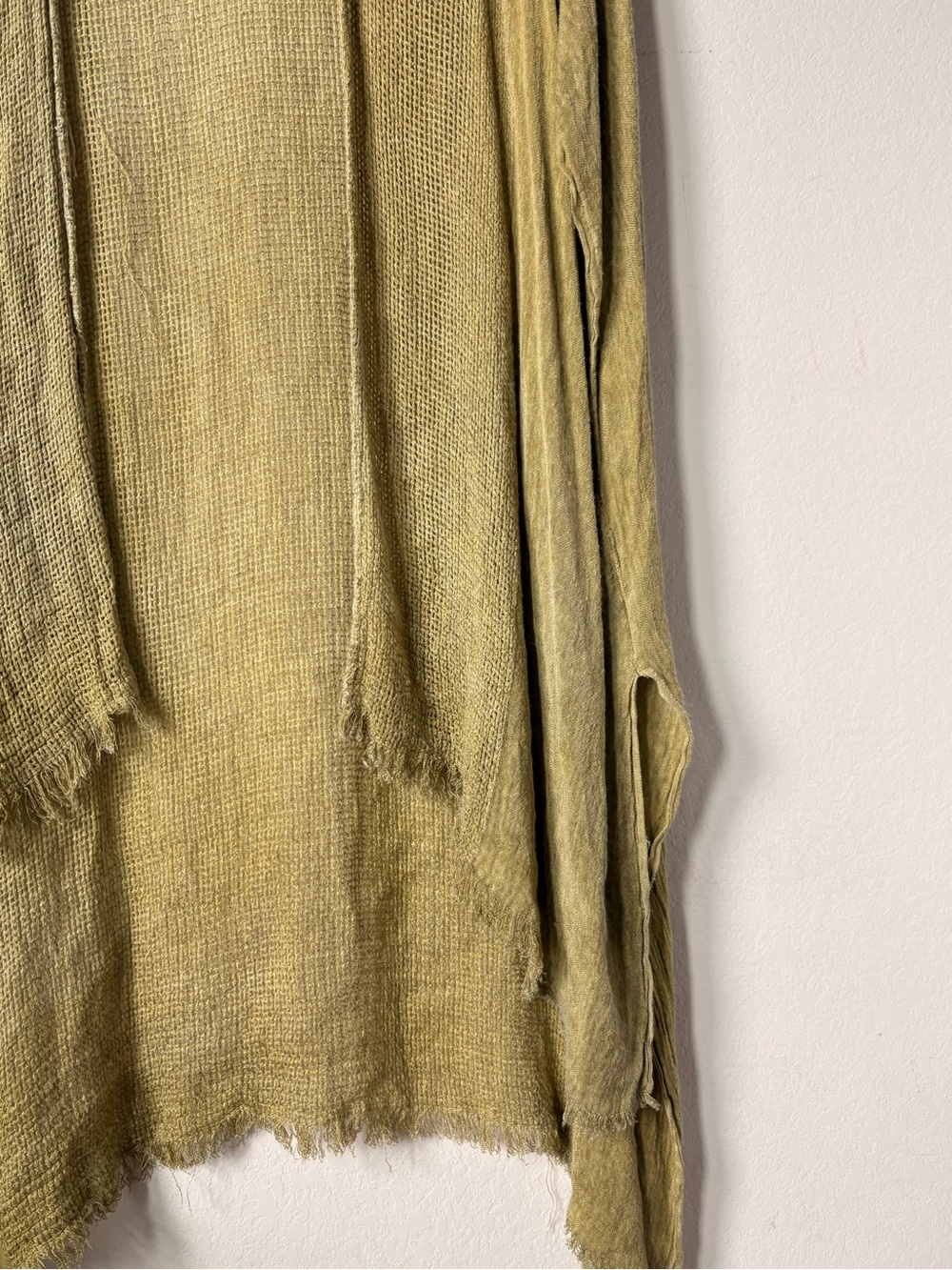 Free People Olive Open-Front Lightweight Draped Cardigan One size - Picture 3 of 7